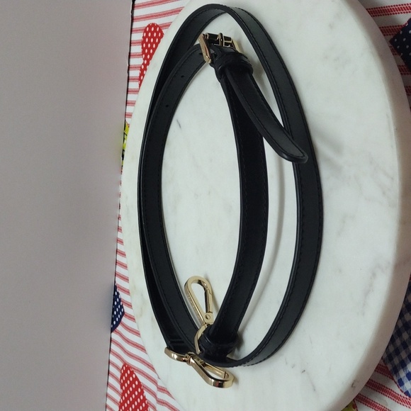 Michael Kors Blk Strap 5 Eyelets Adjustable 45\